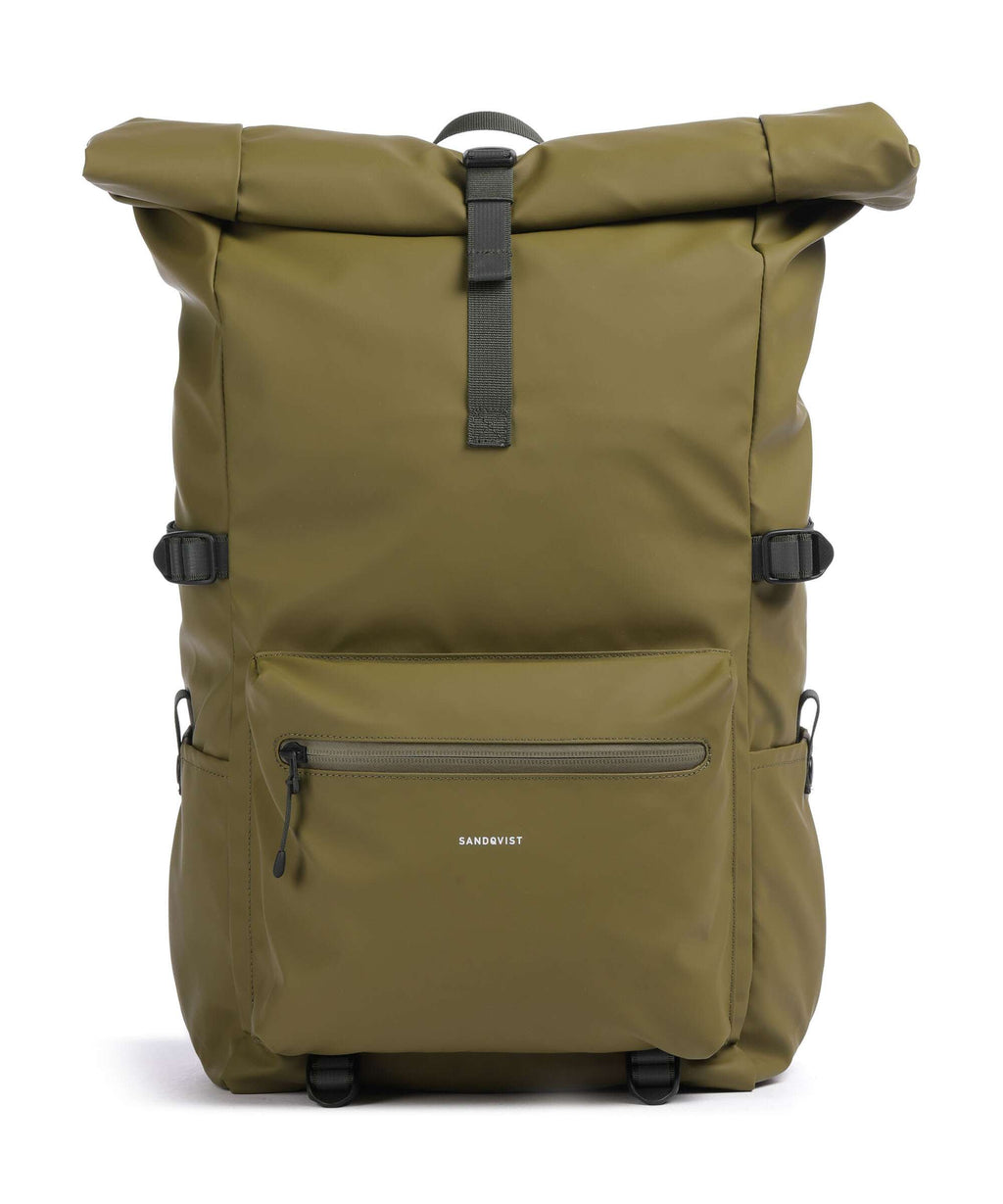 Sandqvist Stream Ruben 2.0 Rolltop backpack moss green