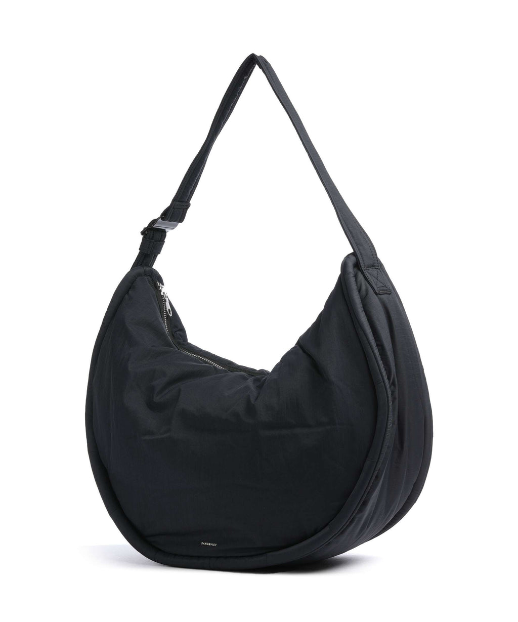 Sandqvist Curve L Hobo bag black