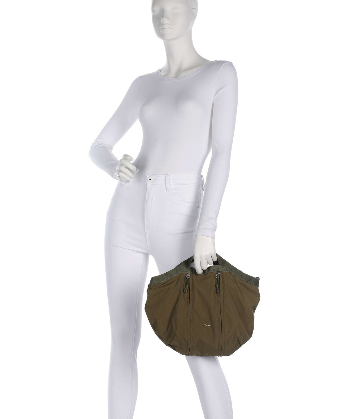 Sandqvist Grid Handbag olive