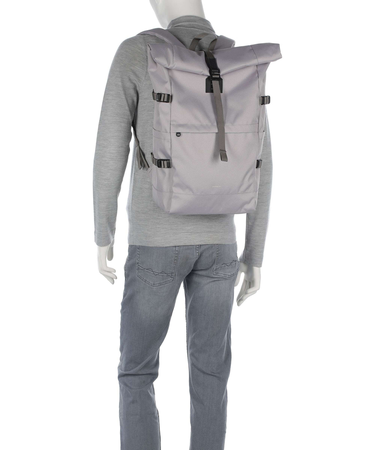 Sandqvist Icon L Rolltop backpack light grey