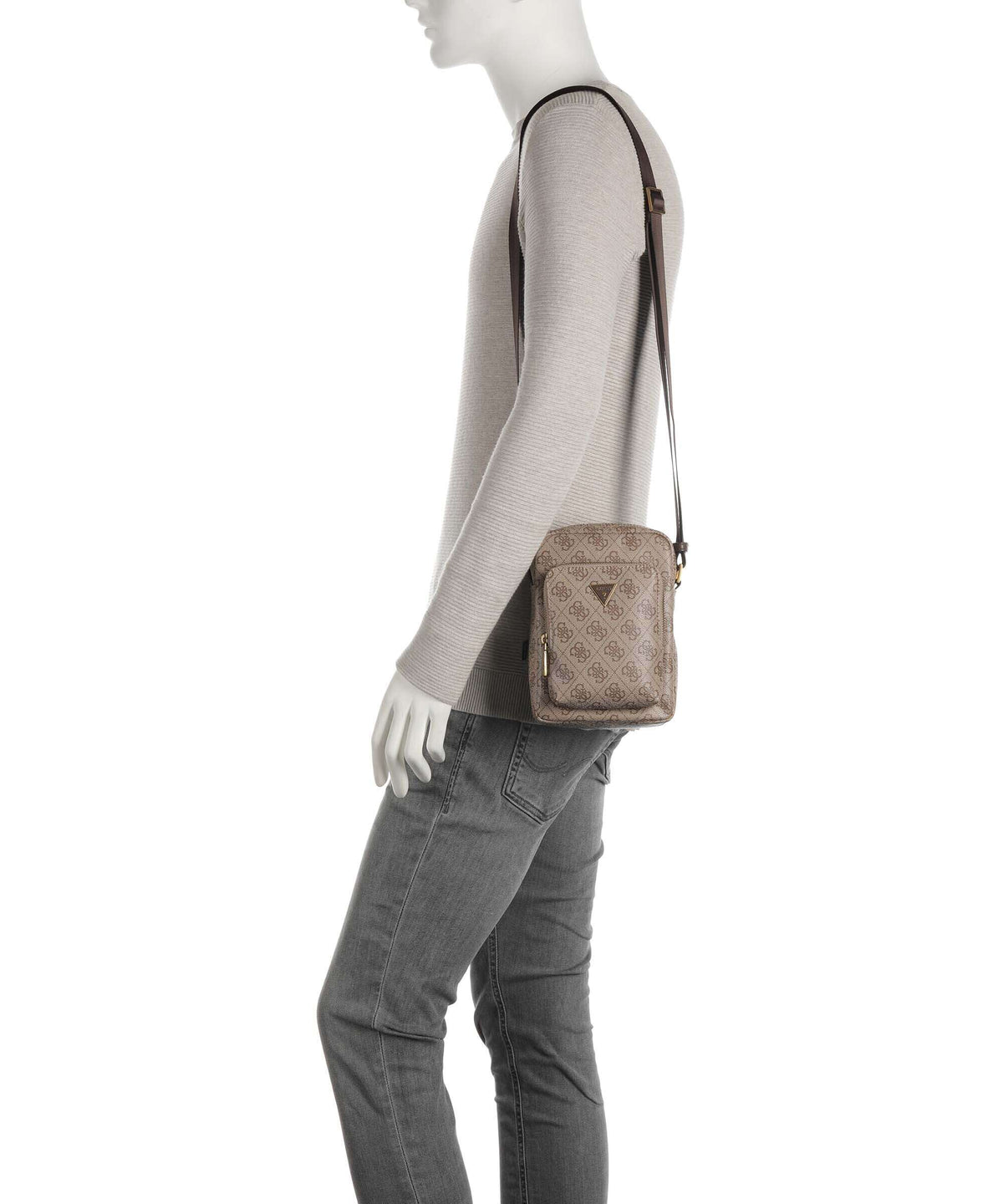 Guess Milano Eco Crossbody bag beige/brown