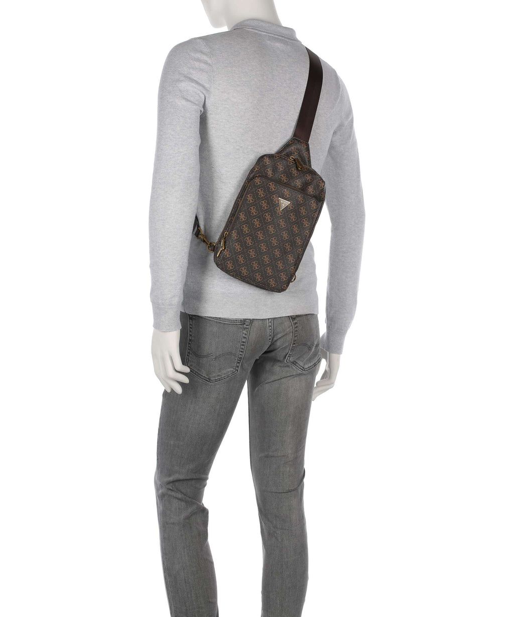 Guess Milano Sling bag brown/ochre/burgundy