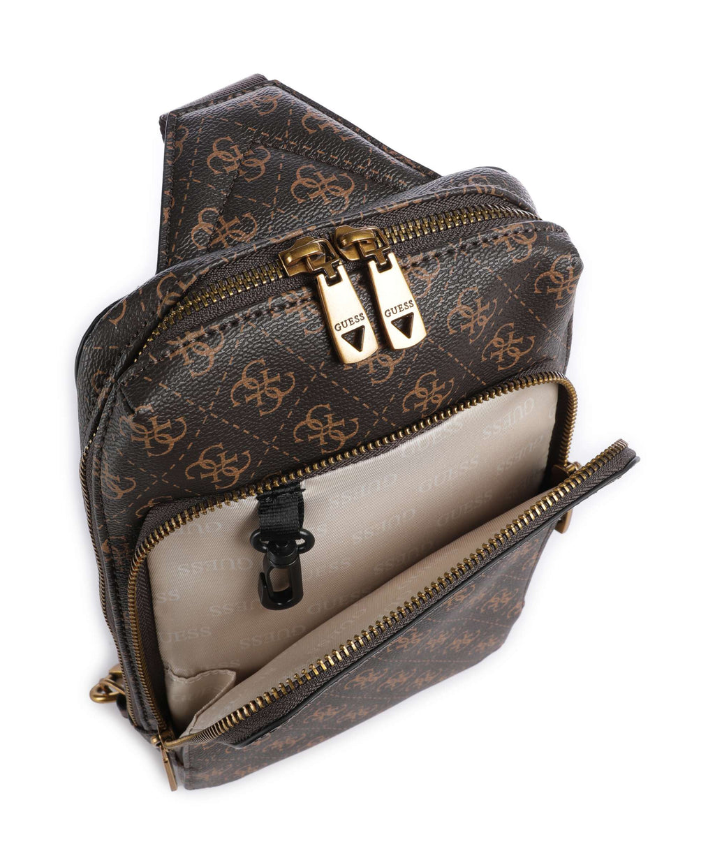 Guess Milano Sling bag brown/ochre/burgundy