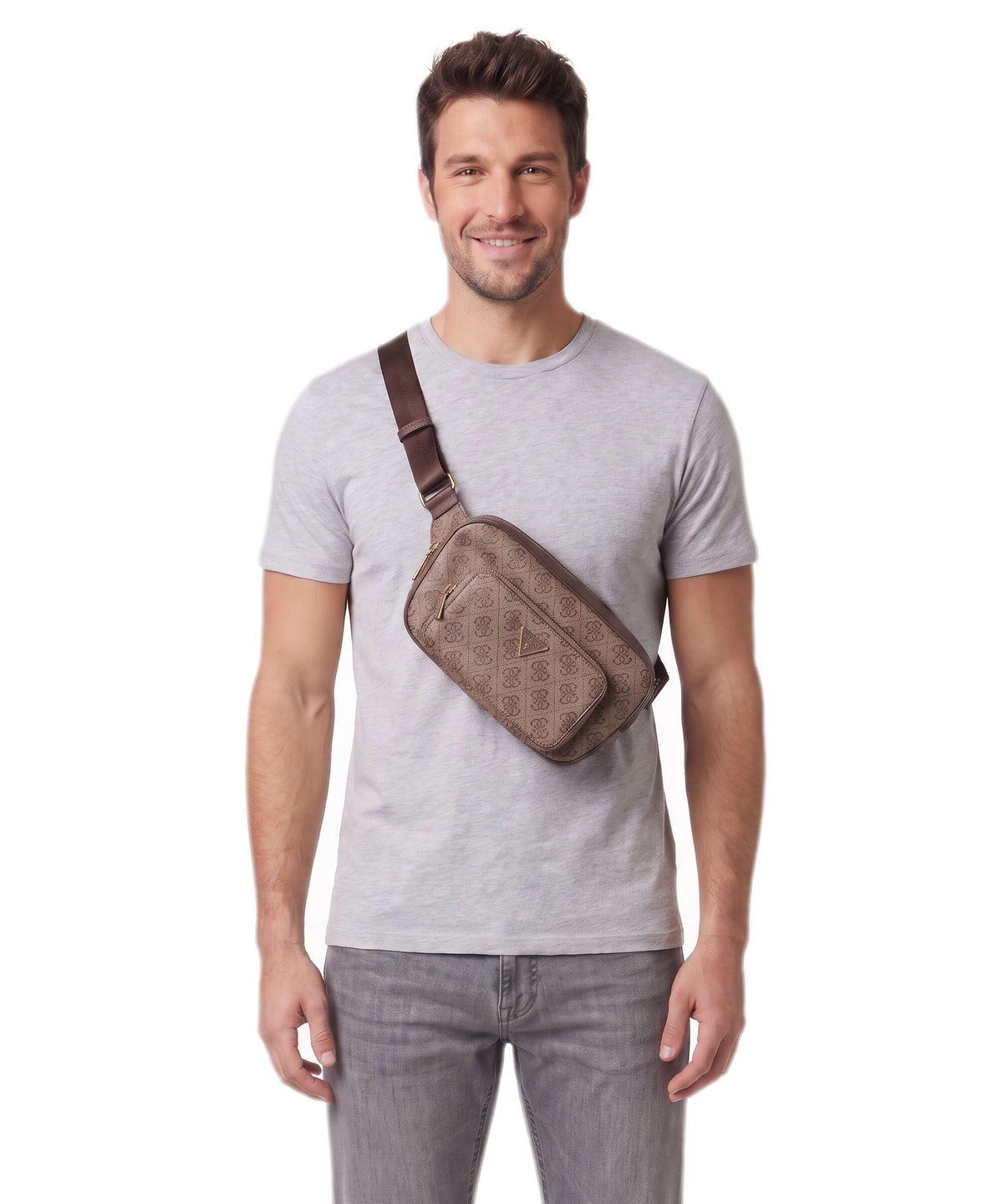 Guess Milano Medium Belt bag beige/brown