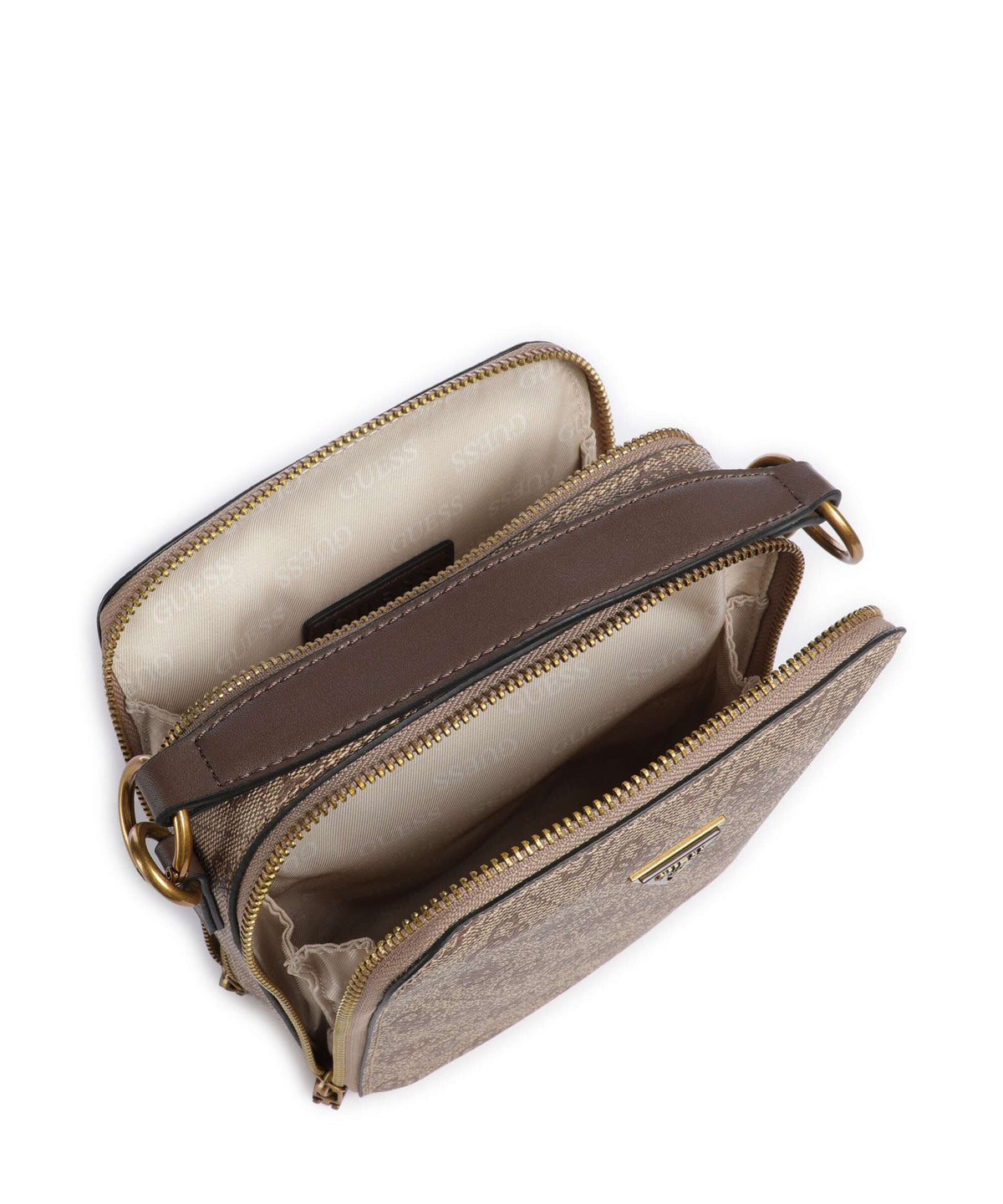 Guess Torino 4G Crossbody bag beige/brown