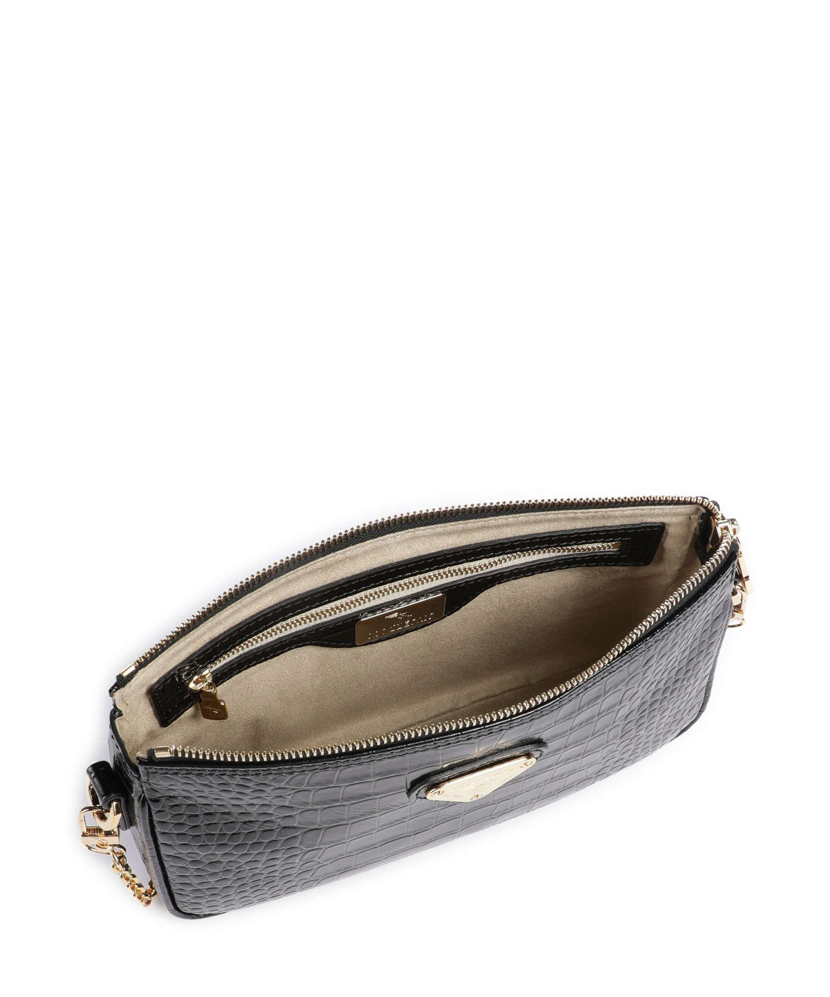 Maison Mollerus Croco Zell Shoulder bag classic schwarz