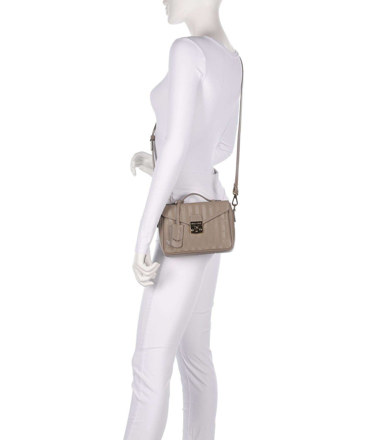 Maison Mollerus Vinerus Meyrin Crossbody bag taupe grau