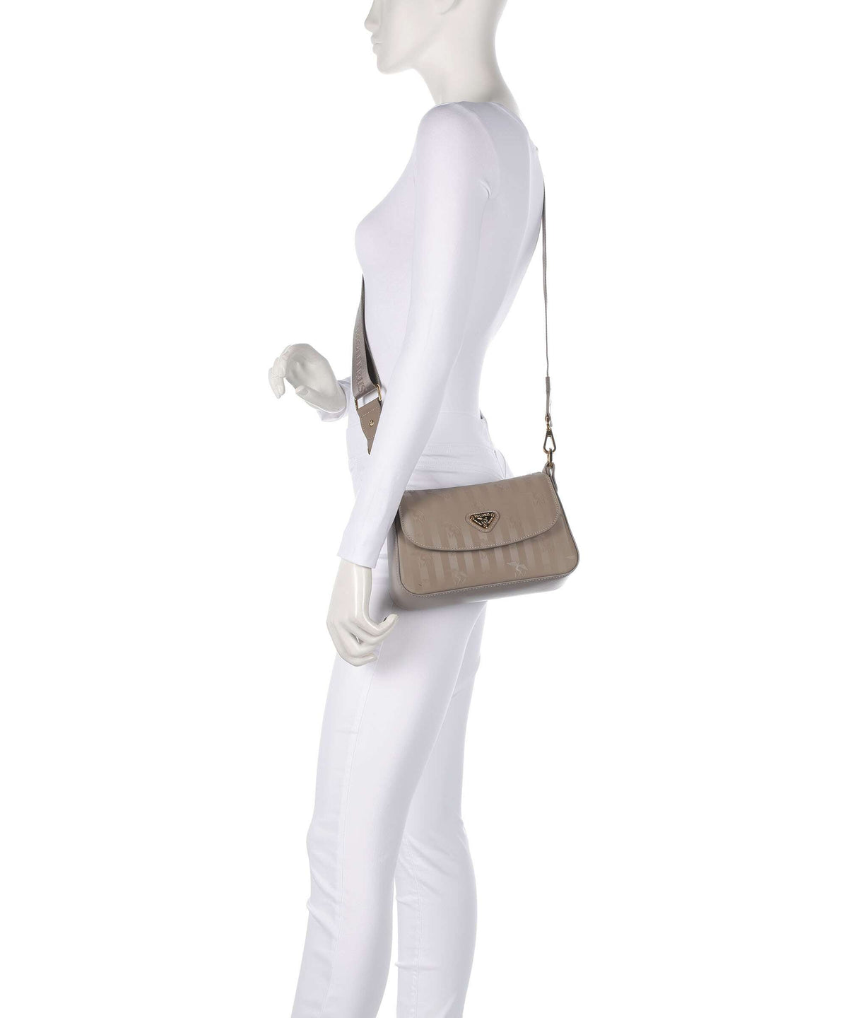 Maison Mollerus Vinerus Noville Crossbody bag taupe grau
