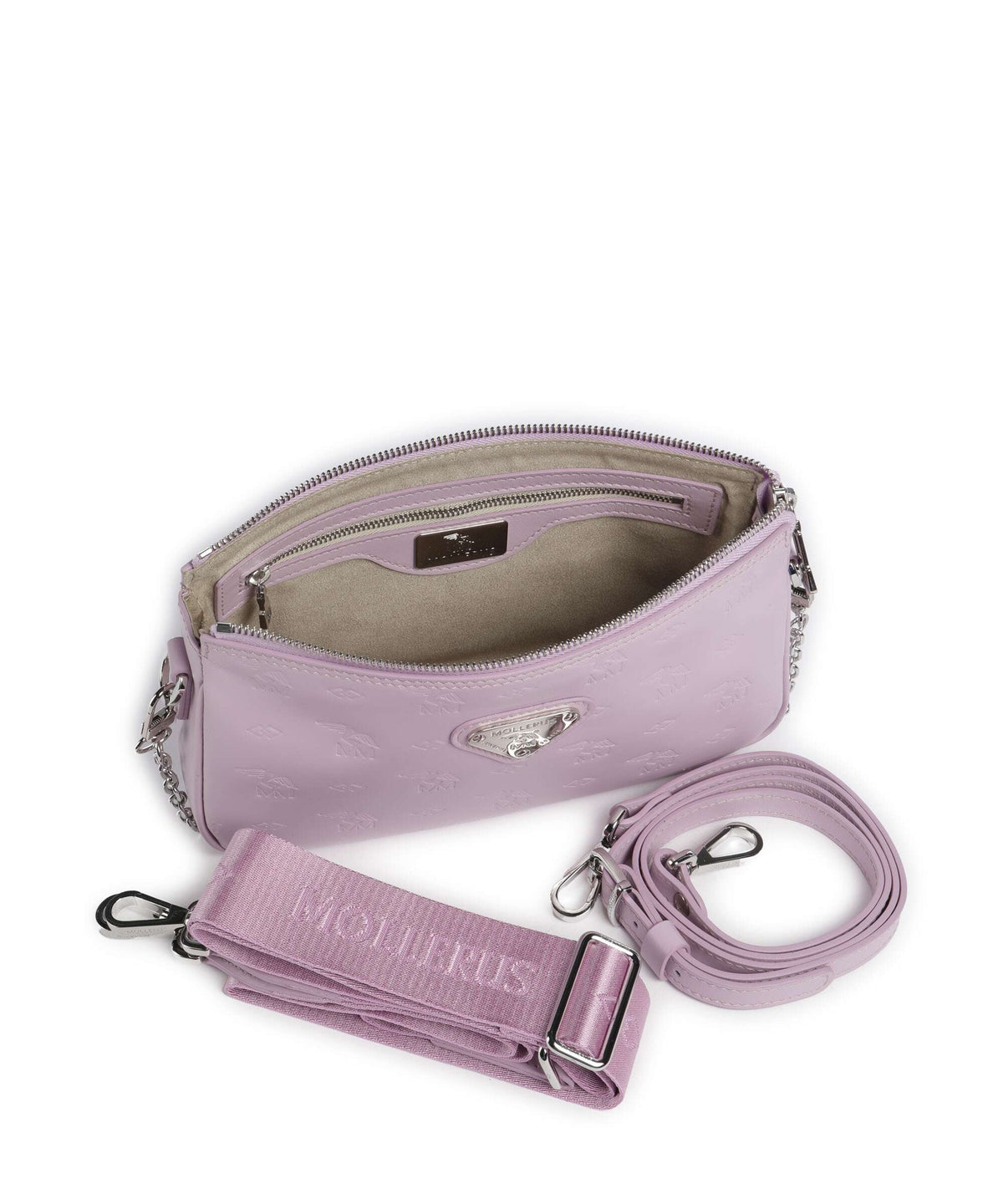 Maison Mollerus Stampato Zell Shoulder bag flieder