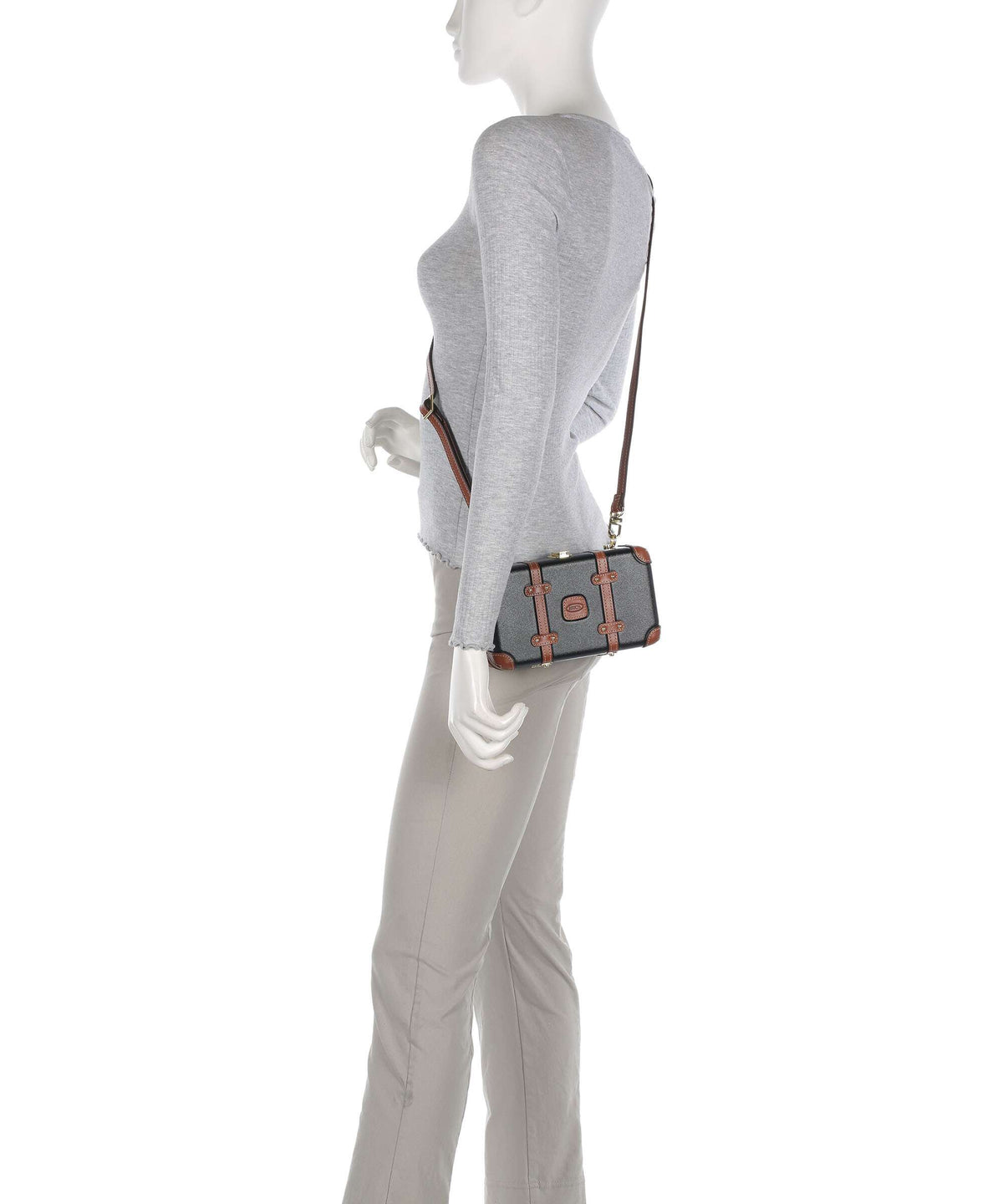 Brics Bellagio Crossbody bag black/tan