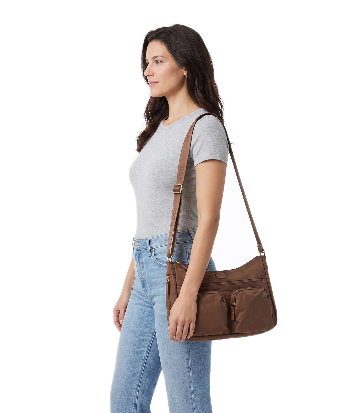 Brics X-Collection Crossbody bag brownie