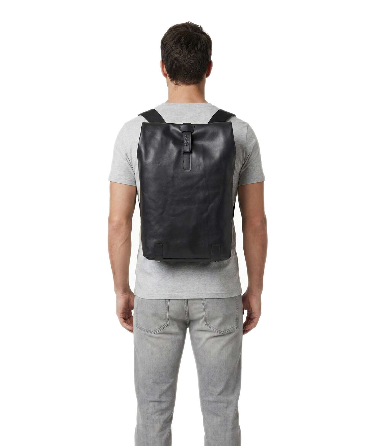 Brooks England Pickwick Leather Small Rolltop backpack black