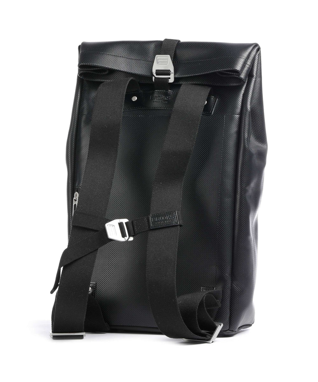 Brooks England Pickwick Reflective Leather Large Rolltop backpack black