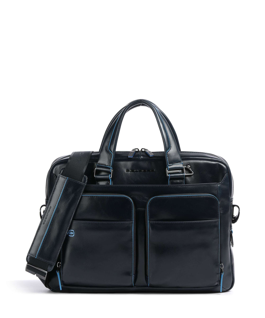 Piquadro Blue Square Briefcase blu