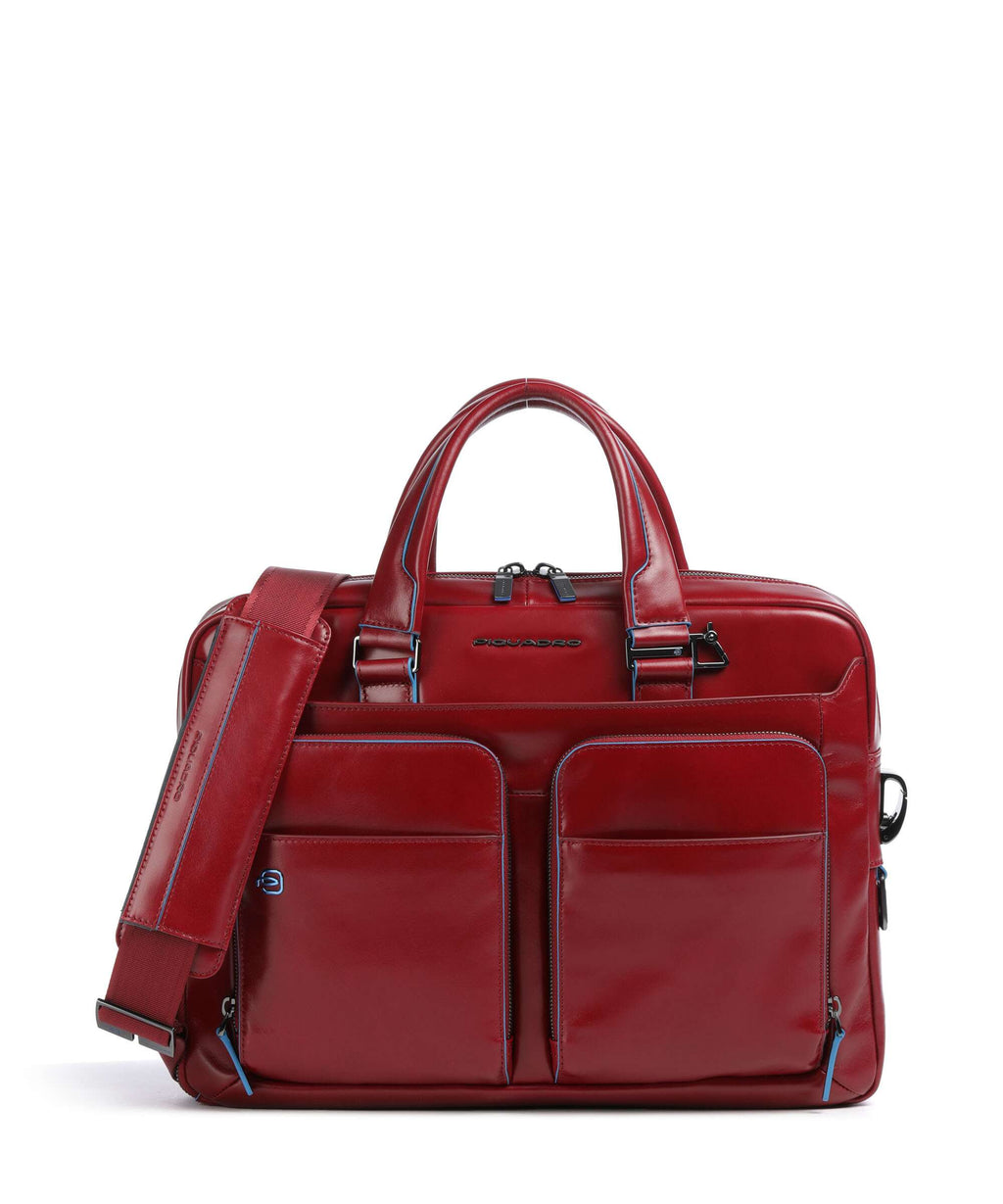 Piquadro Blue Square Briefcase rosso