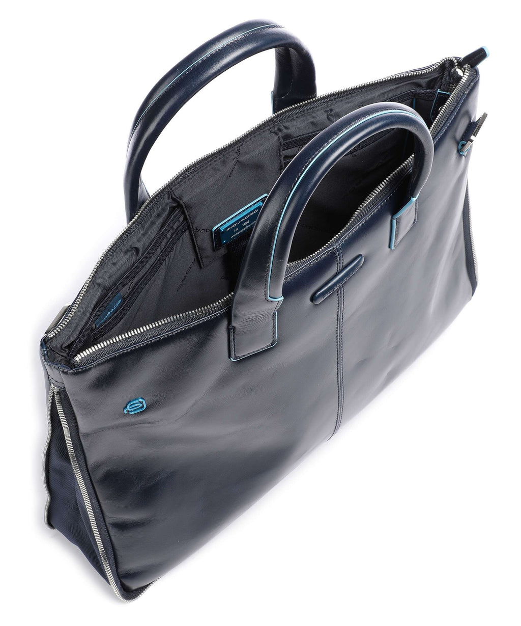 Piquadro Blue Square Briefcase blu