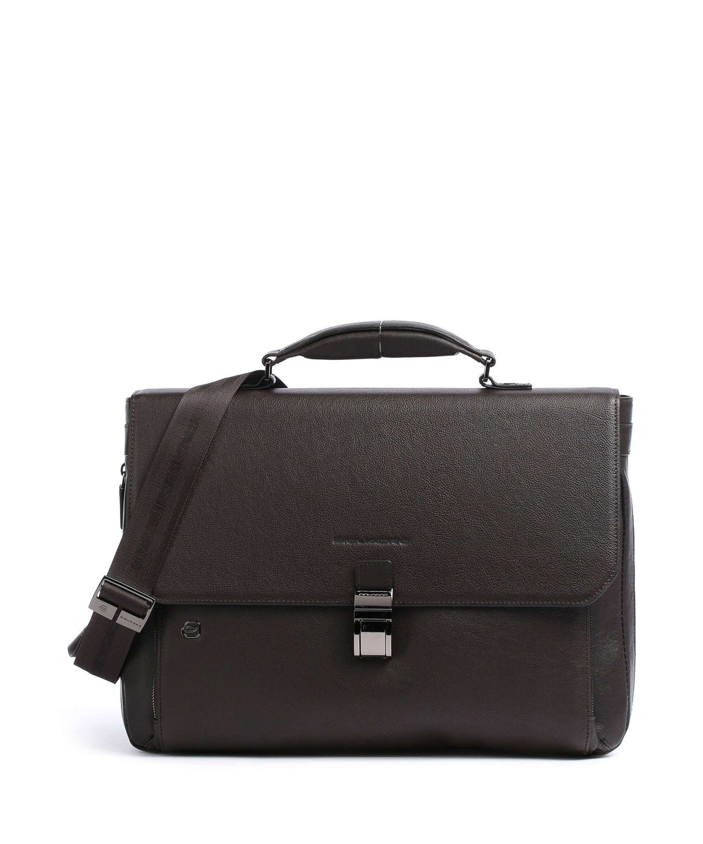 Piquadro Black Square Briefcase testa di moro
