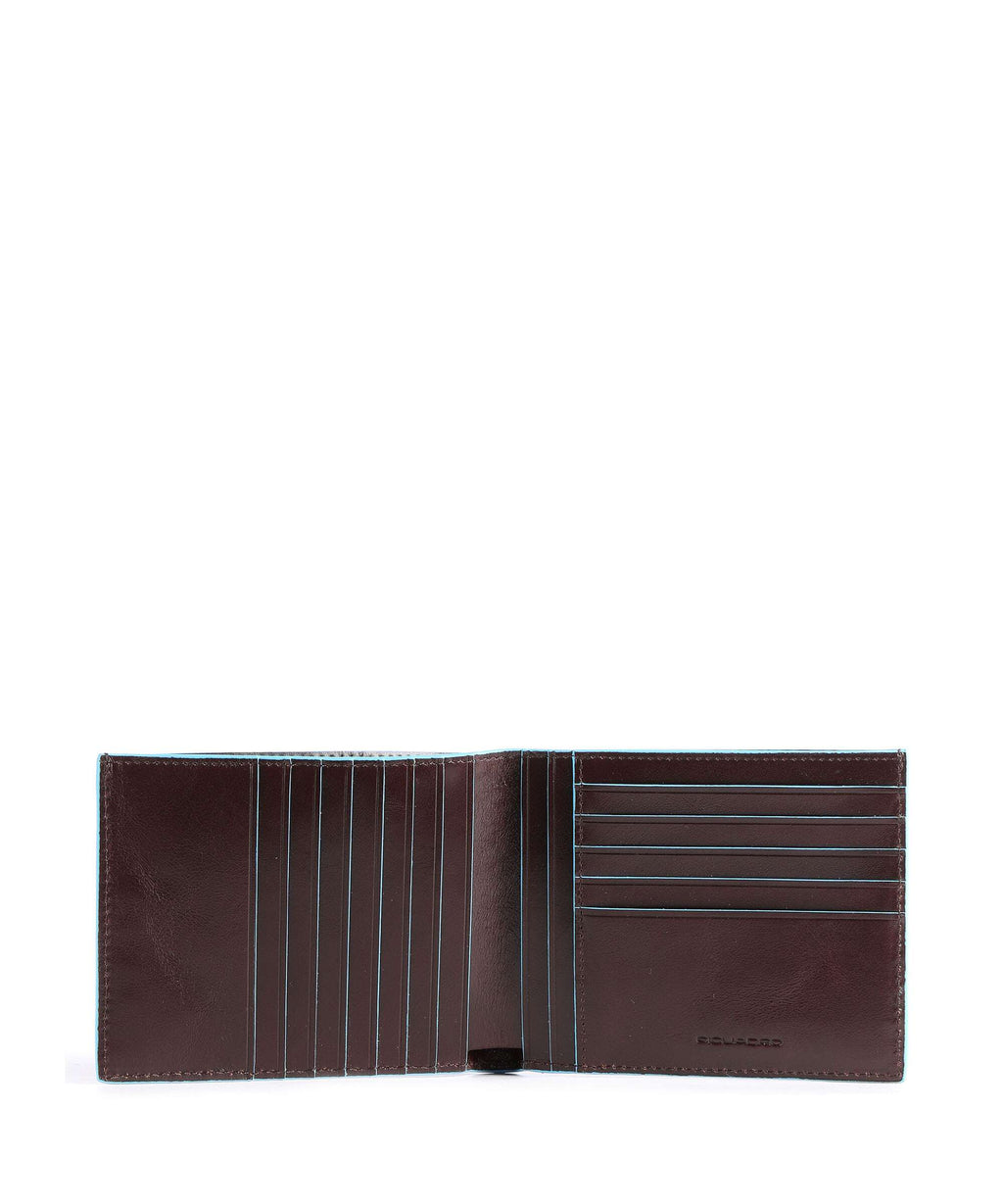 Piquadro Blue Square Credit card holder mahogany