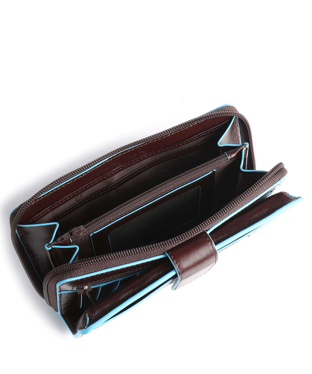 Piquadro Blue Square Wallet mahogany