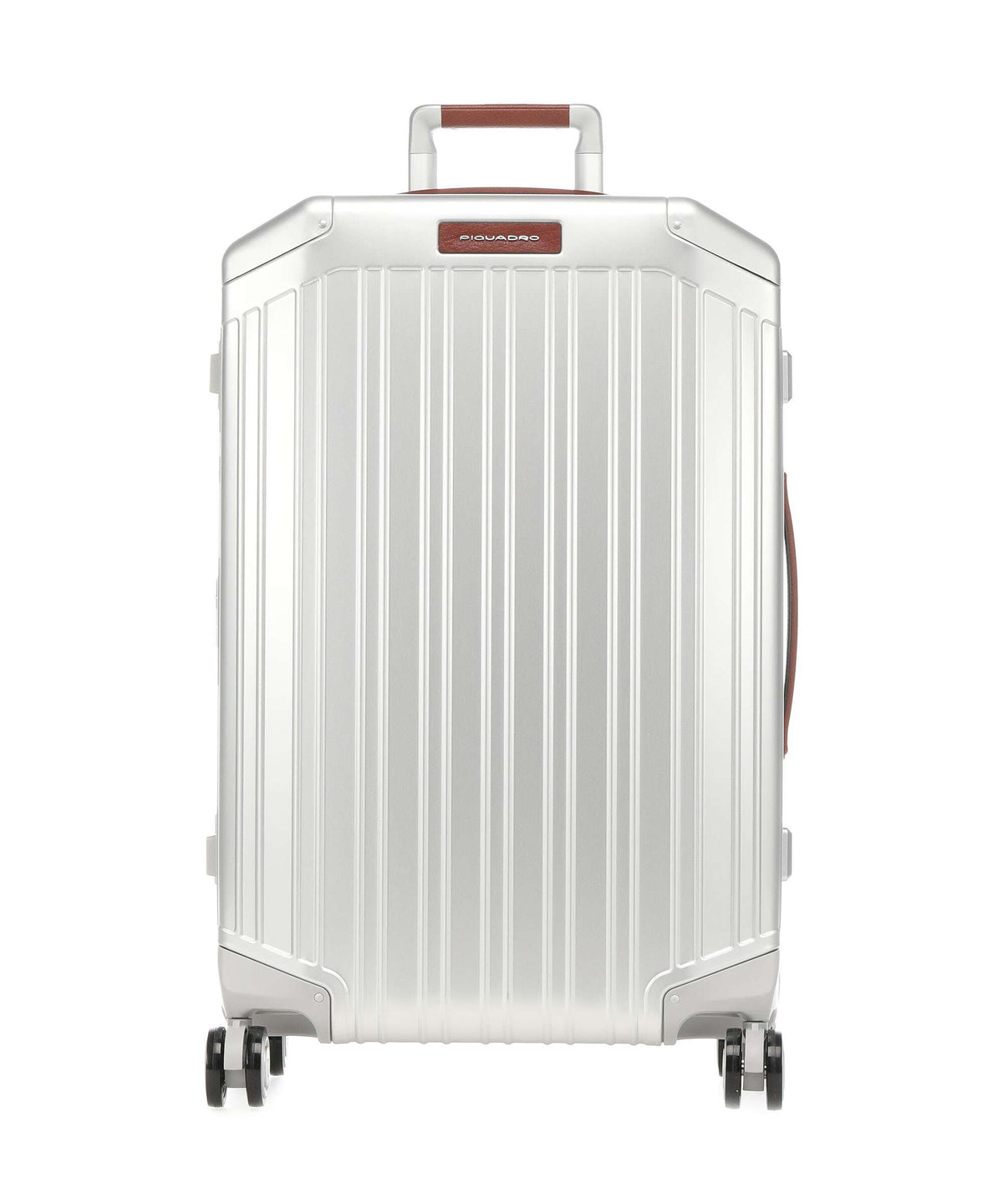 Piquadro Alu Spinner (4 wheels) grey/hide