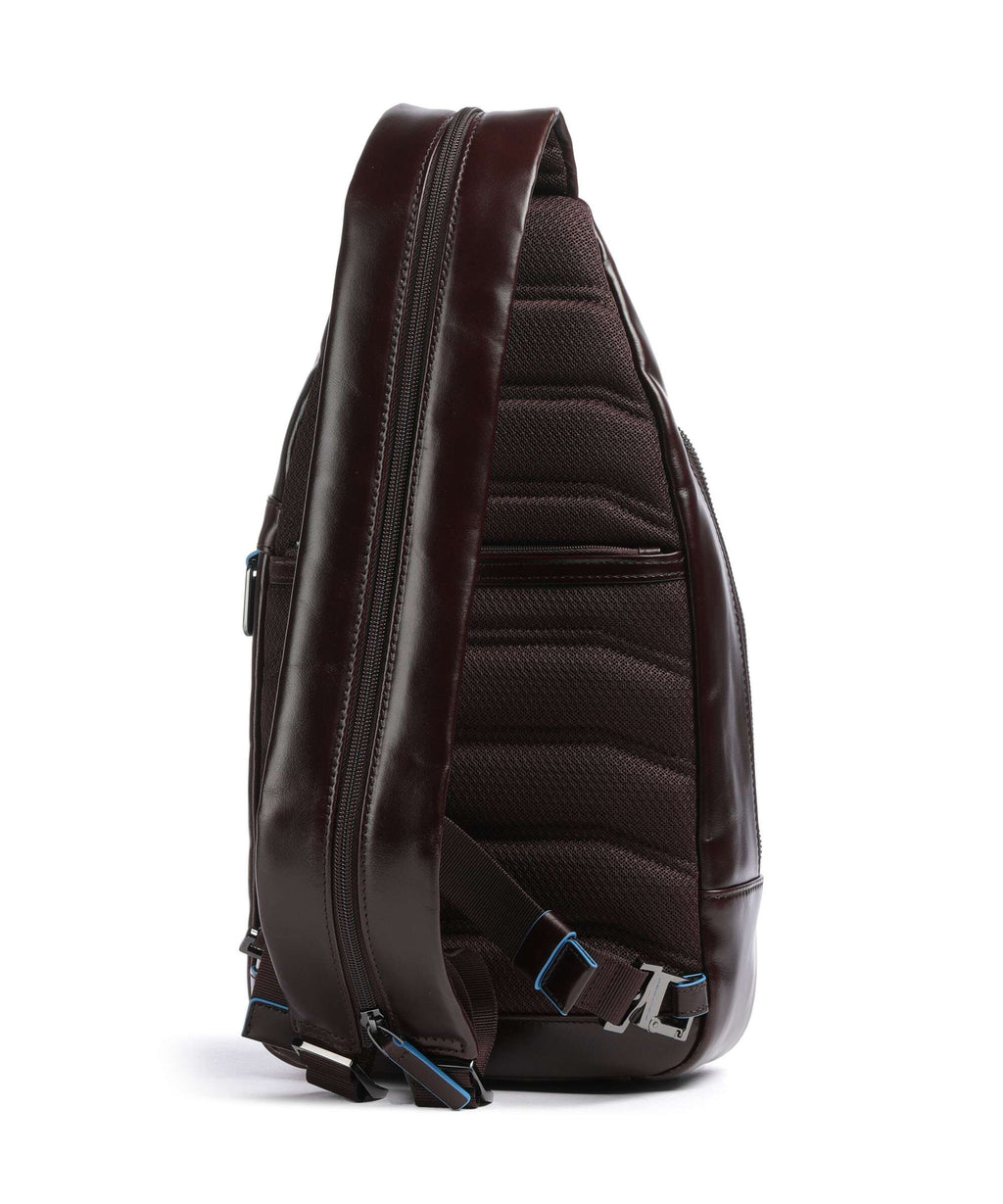 Piquadro Blue Square Sling bag mahogany