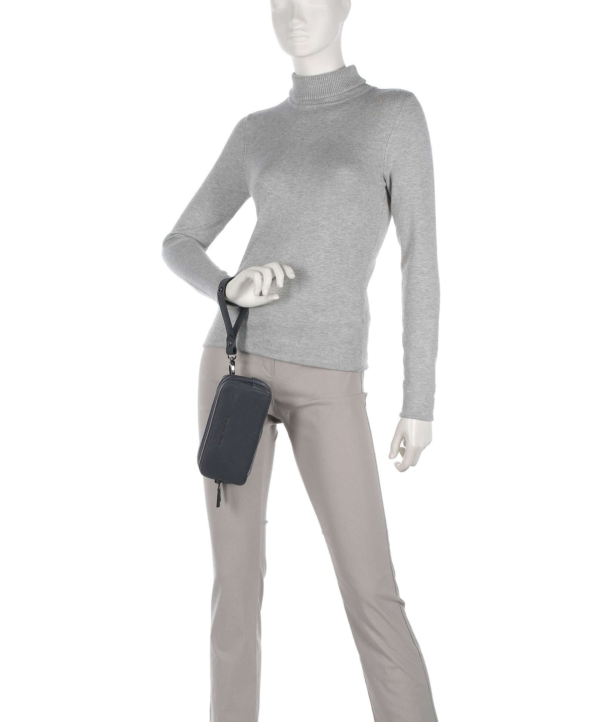 Piquadro Black Square Wristlet blue ocean