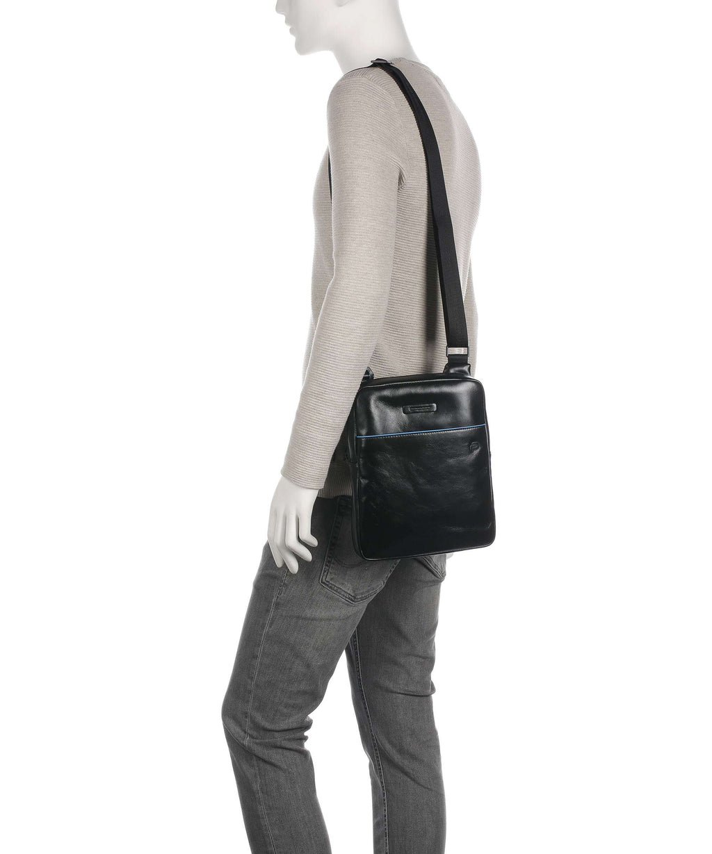 Piquadro Blue Square Revamp Crossbody bag black