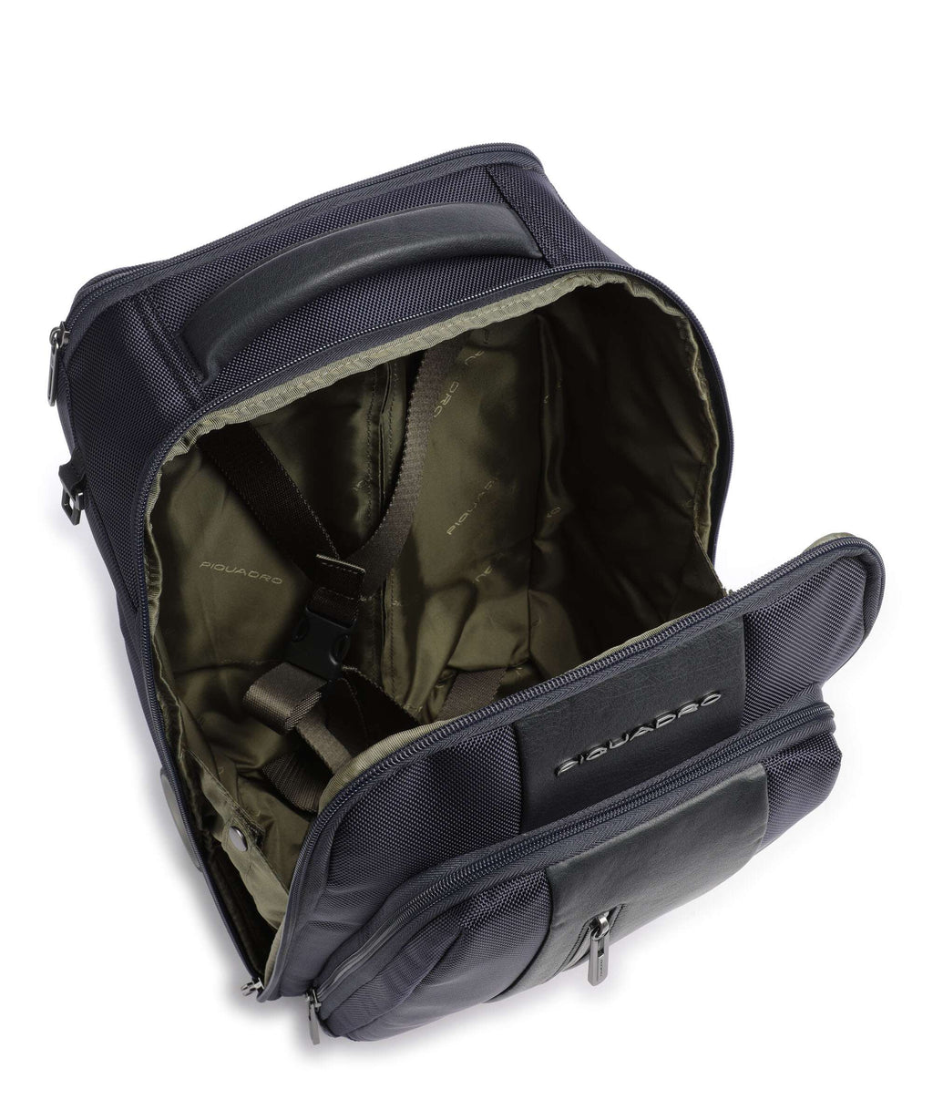 Piquadro Brief Backpack with wheels blue