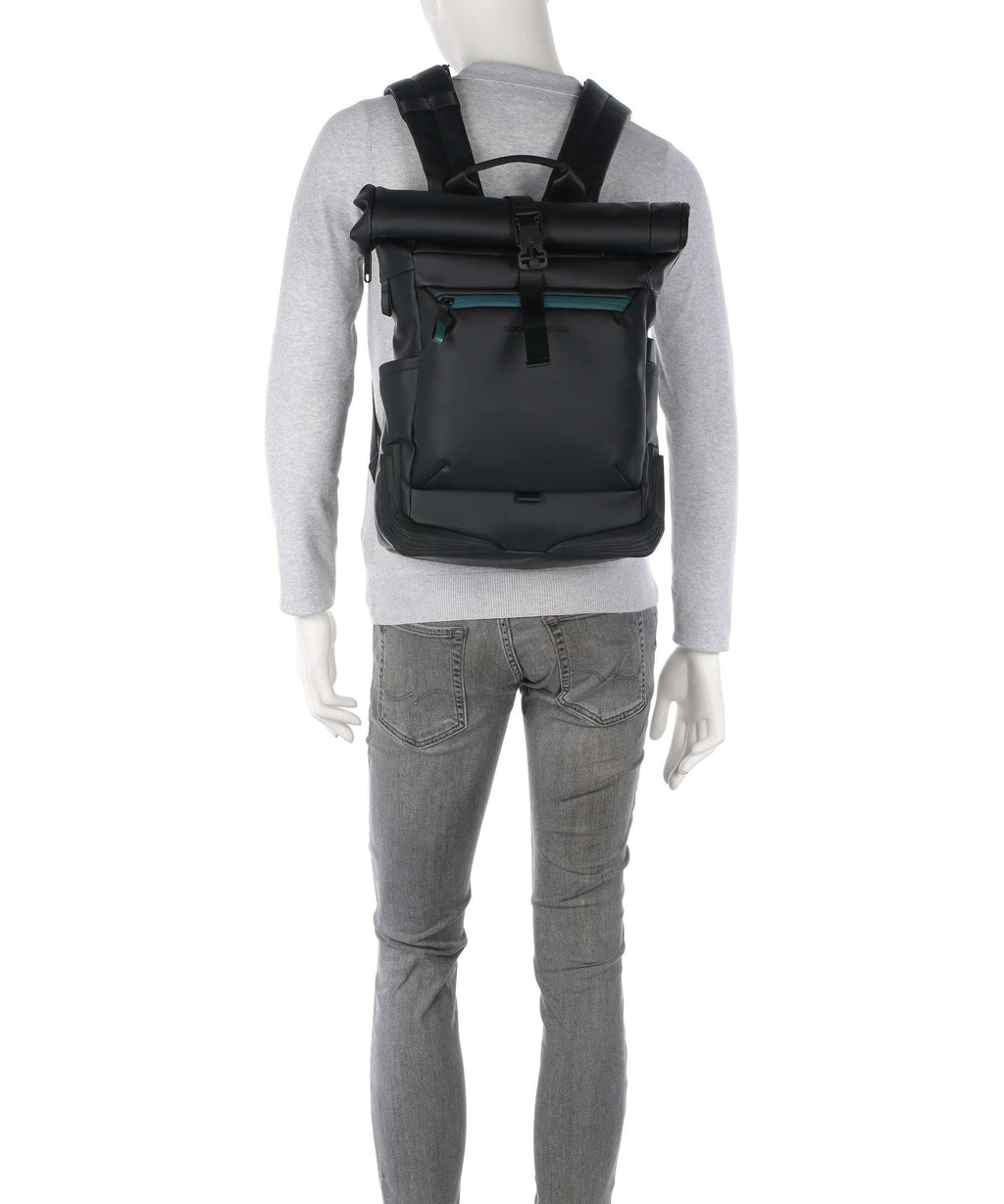 Piquadro Corner 2.0 Rolltop backpack nero