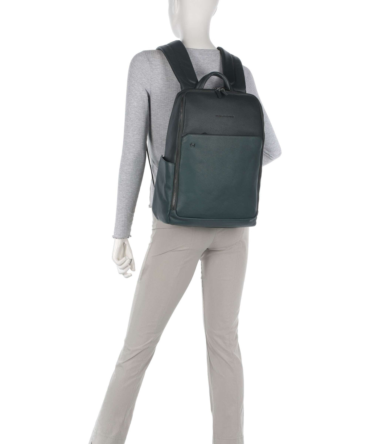 Piquadro Black Square Backpack verde bosco/verde oliva