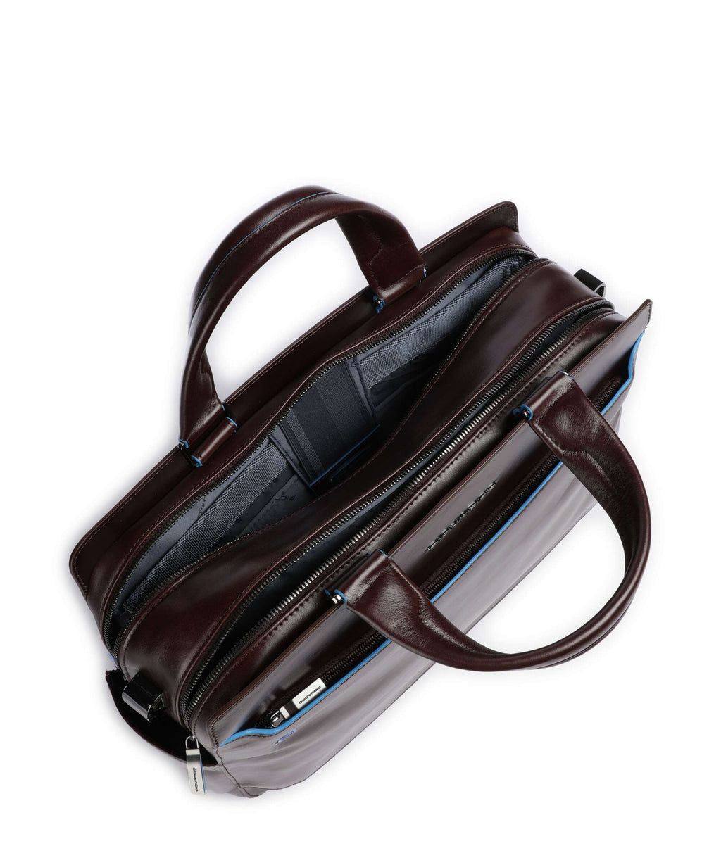 Piquadro Blue Square Briefcase mogano