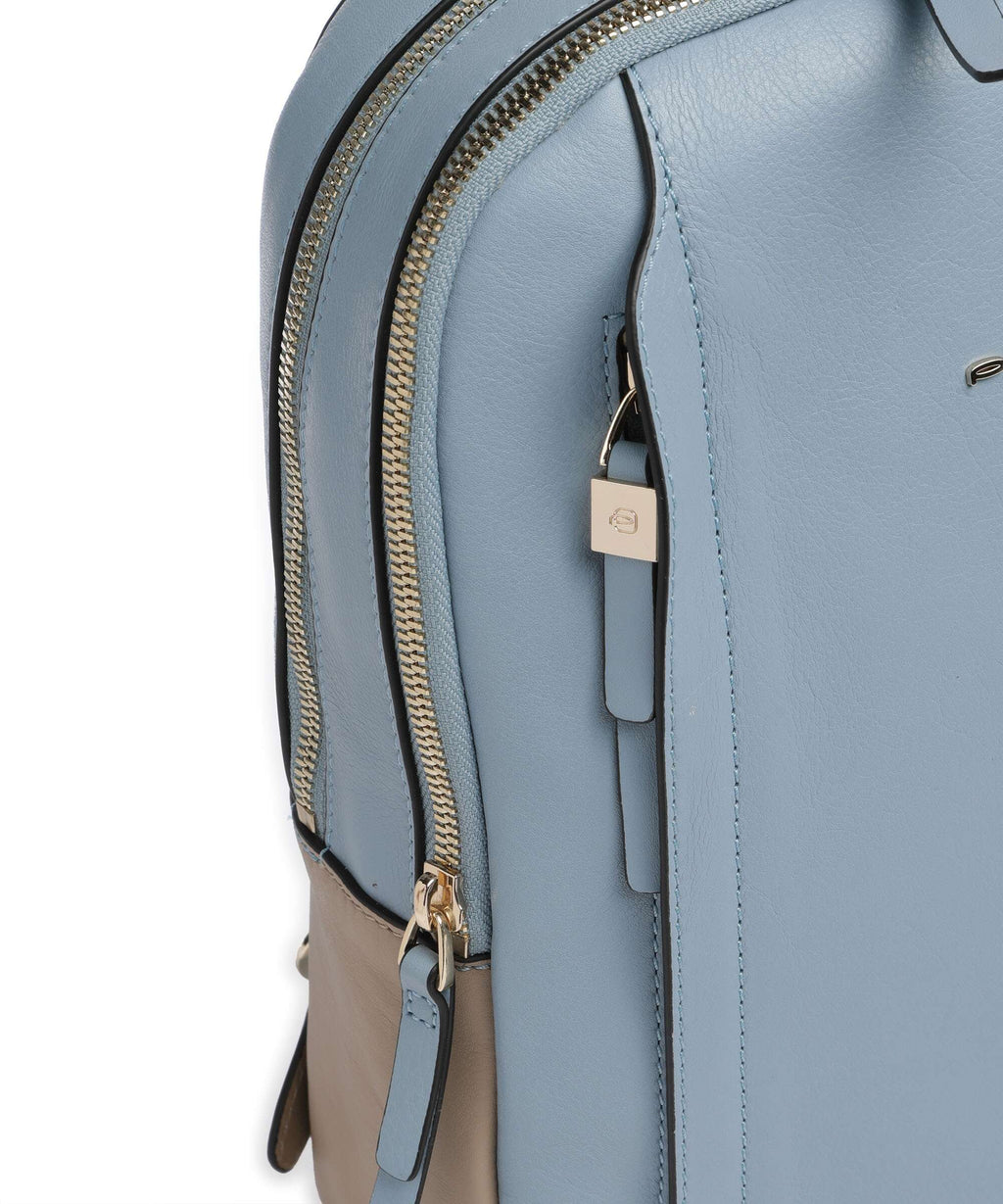 Piquadro Circle Backpack light blue/beige