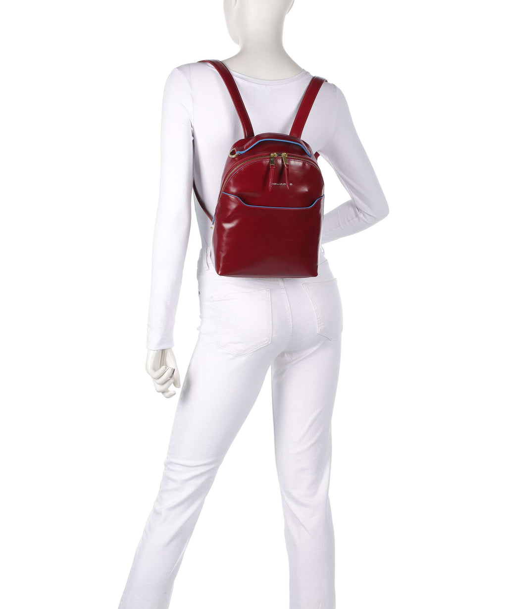 Piquadro Blue Square Backpack red