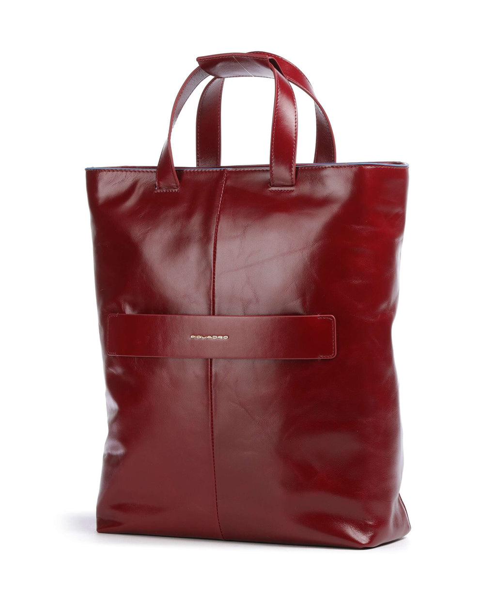 Piquadro Blue Square Hobo bag red