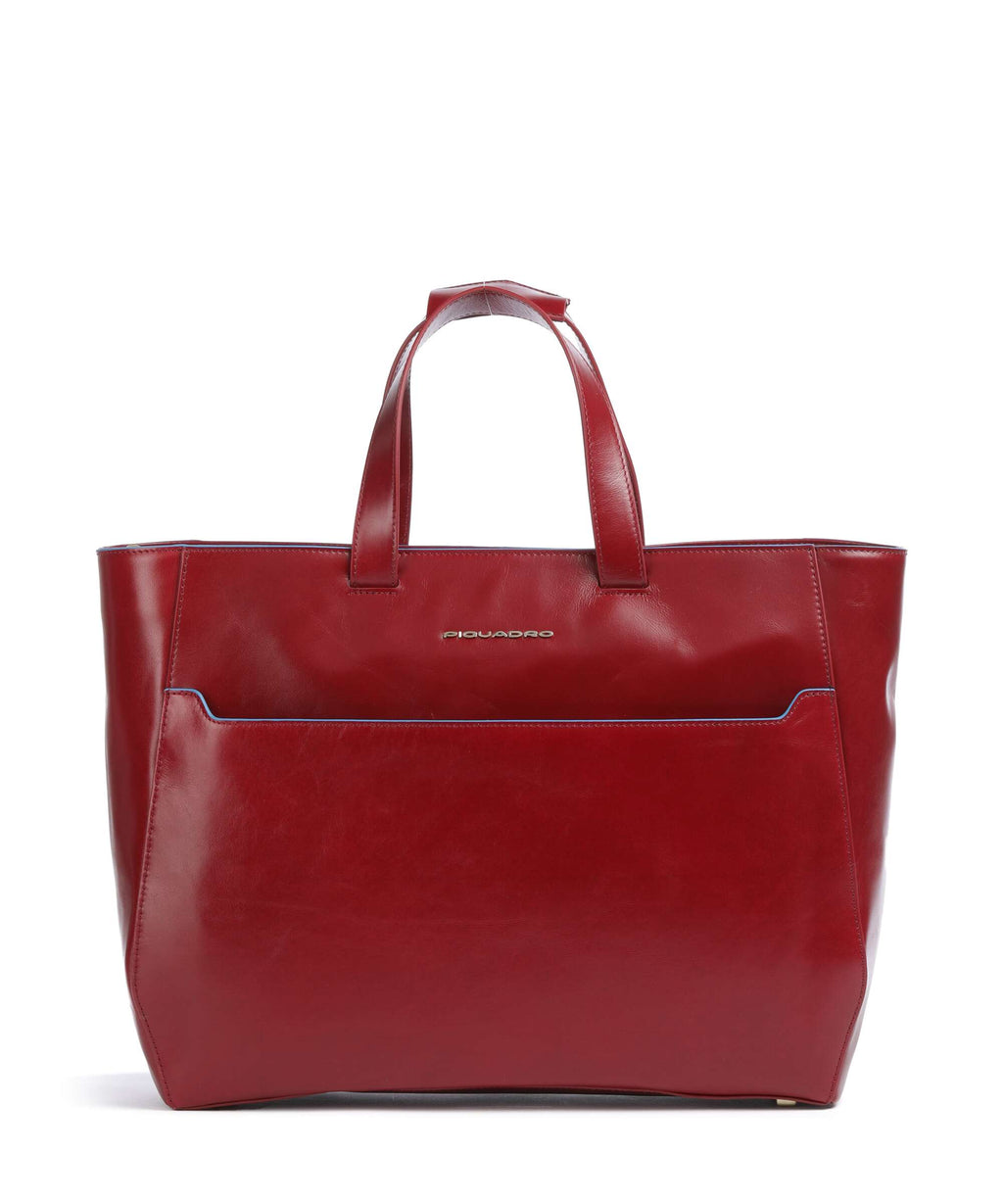 Piquadro Blue Square Briefcase red