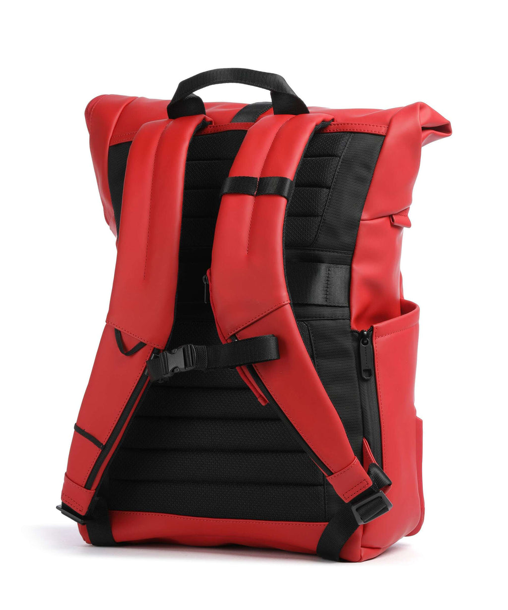 Piquadro Corner Special Ducati Rolltop backpack red