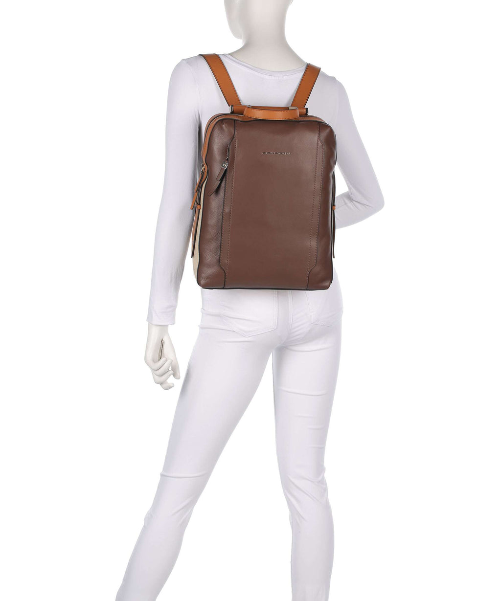 Piquadro Circle Laptop backpack marrone/beige