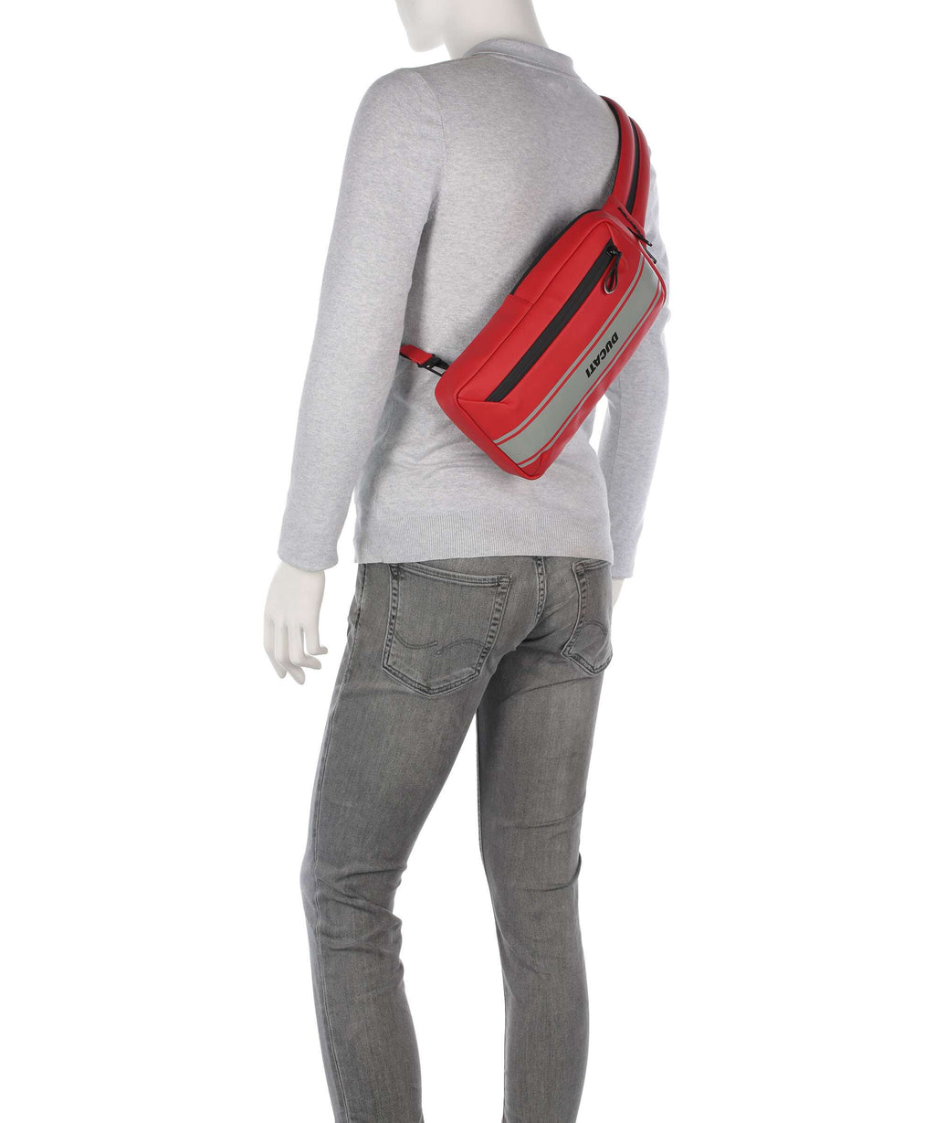 Piquadro Ducati C2OWD Sling bag rosso