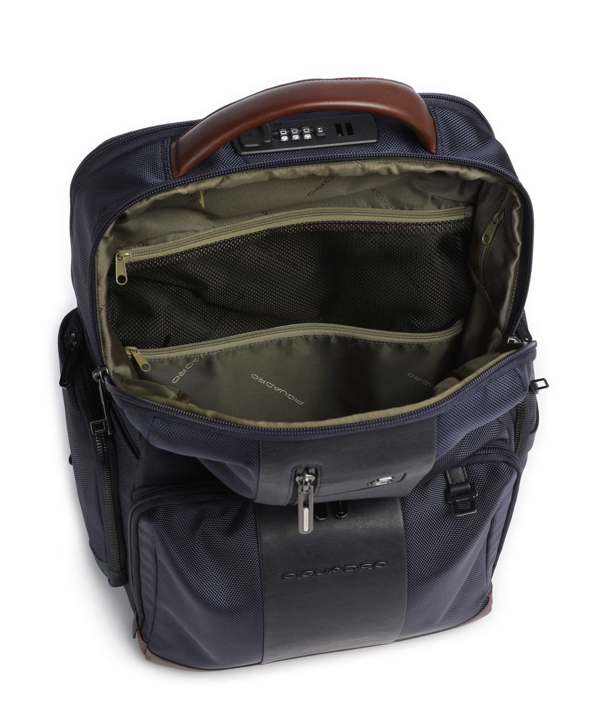Piquadro Brief 2 Laptop backpack blue/cognac