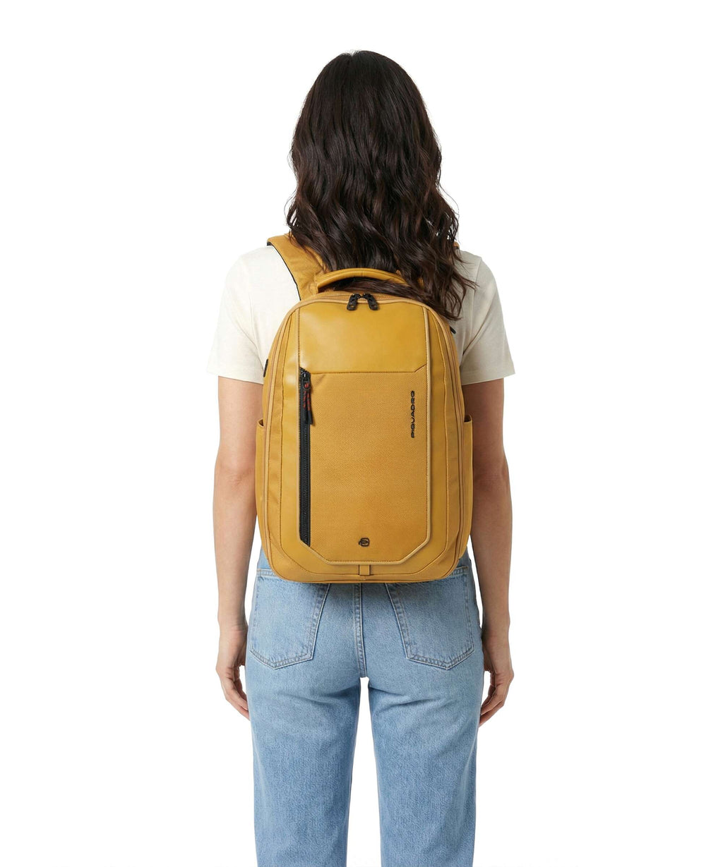 Piquadro Lyss Easyjet Travel backpack yellow