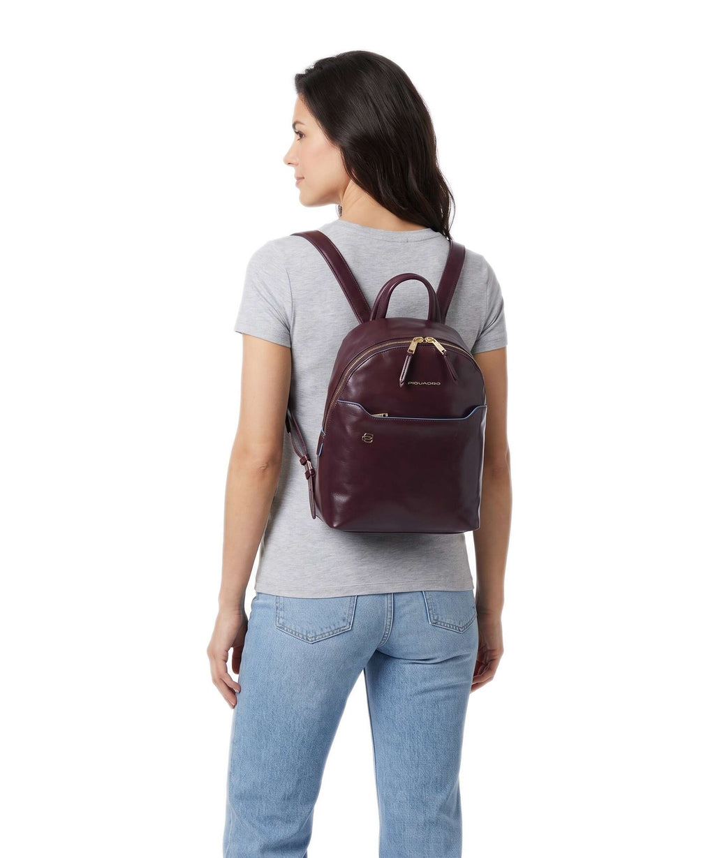 Piquadro Blue Square Backpack bordeaux