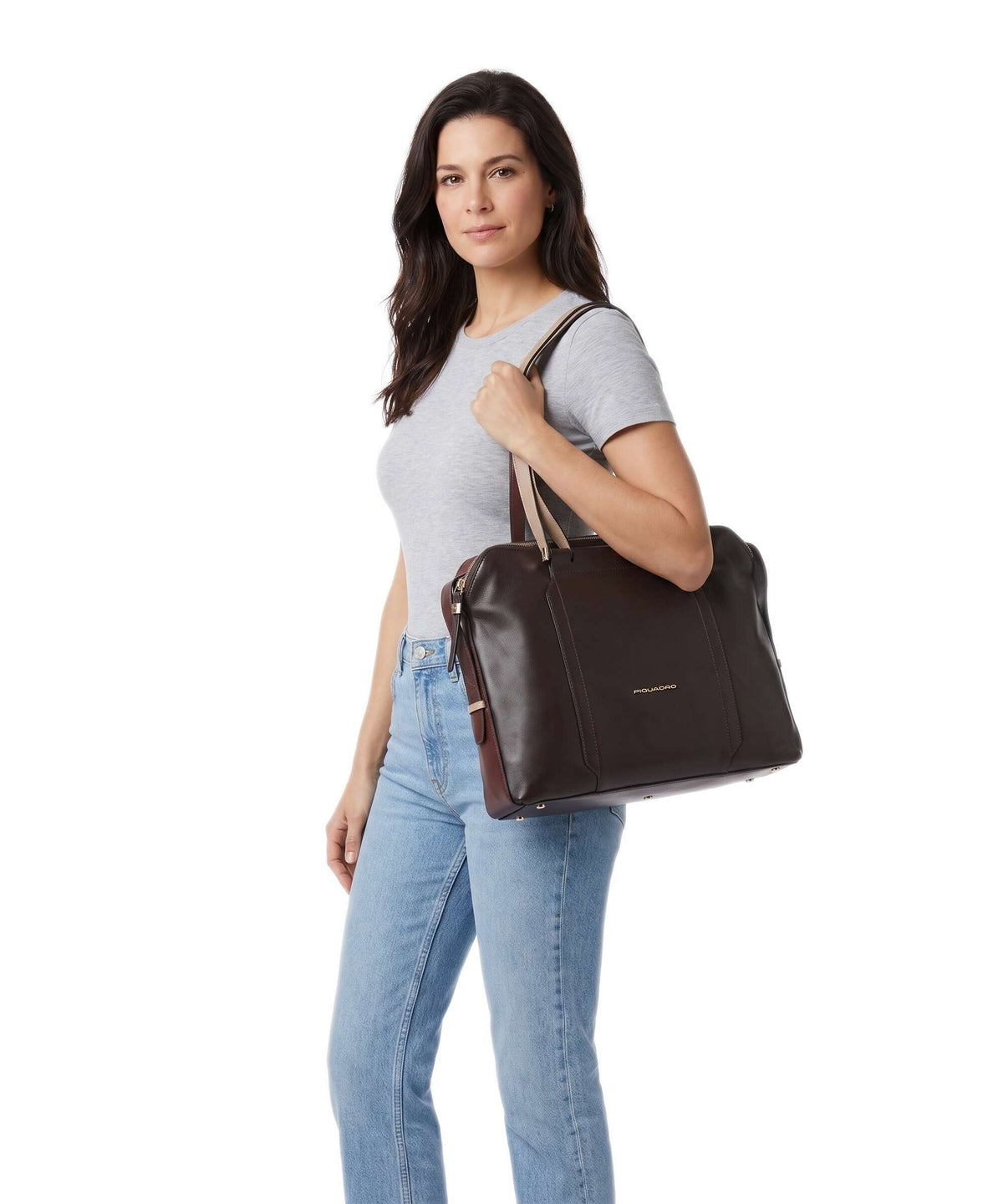 Piquadro W92T Tote bag bordeaux/pink