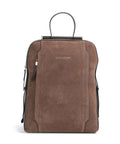 Piquadro Circle Laptop backpack suede dark brown