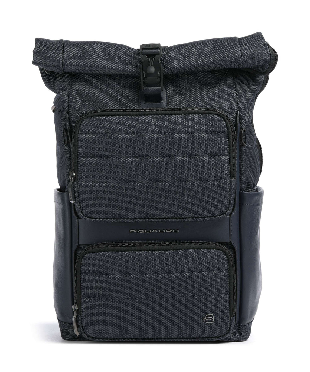 Piquadro Oberon 34 Rolltop backpack blue