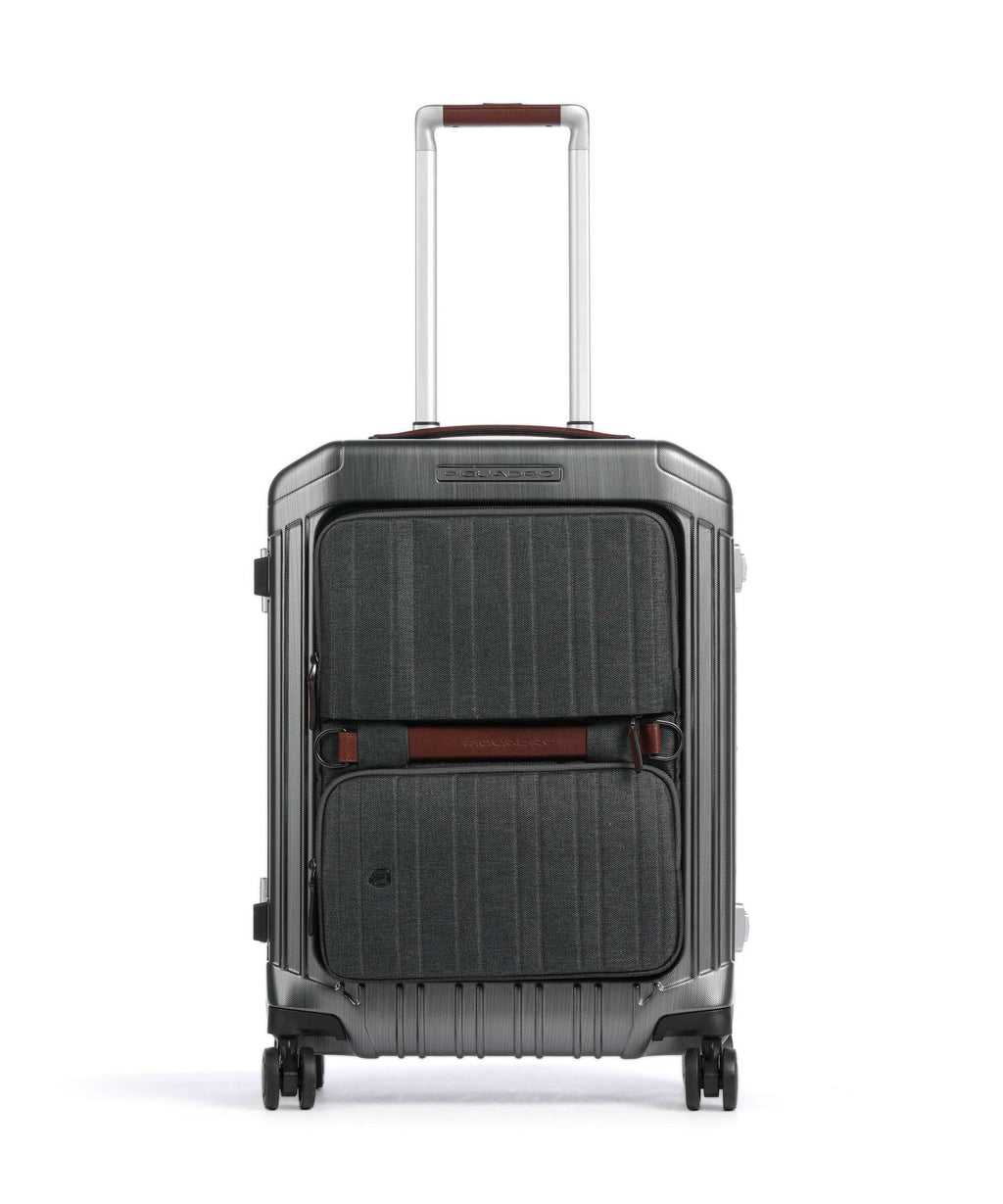 Piquadro PQ-LM Spinner (4 wheels) black/tan