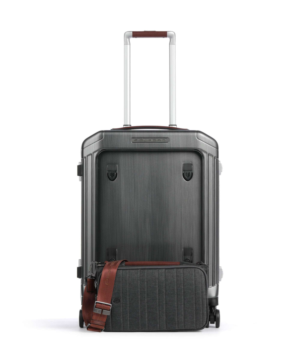 Piquadro PQ-LM Spinner (4 wheels) black/tan