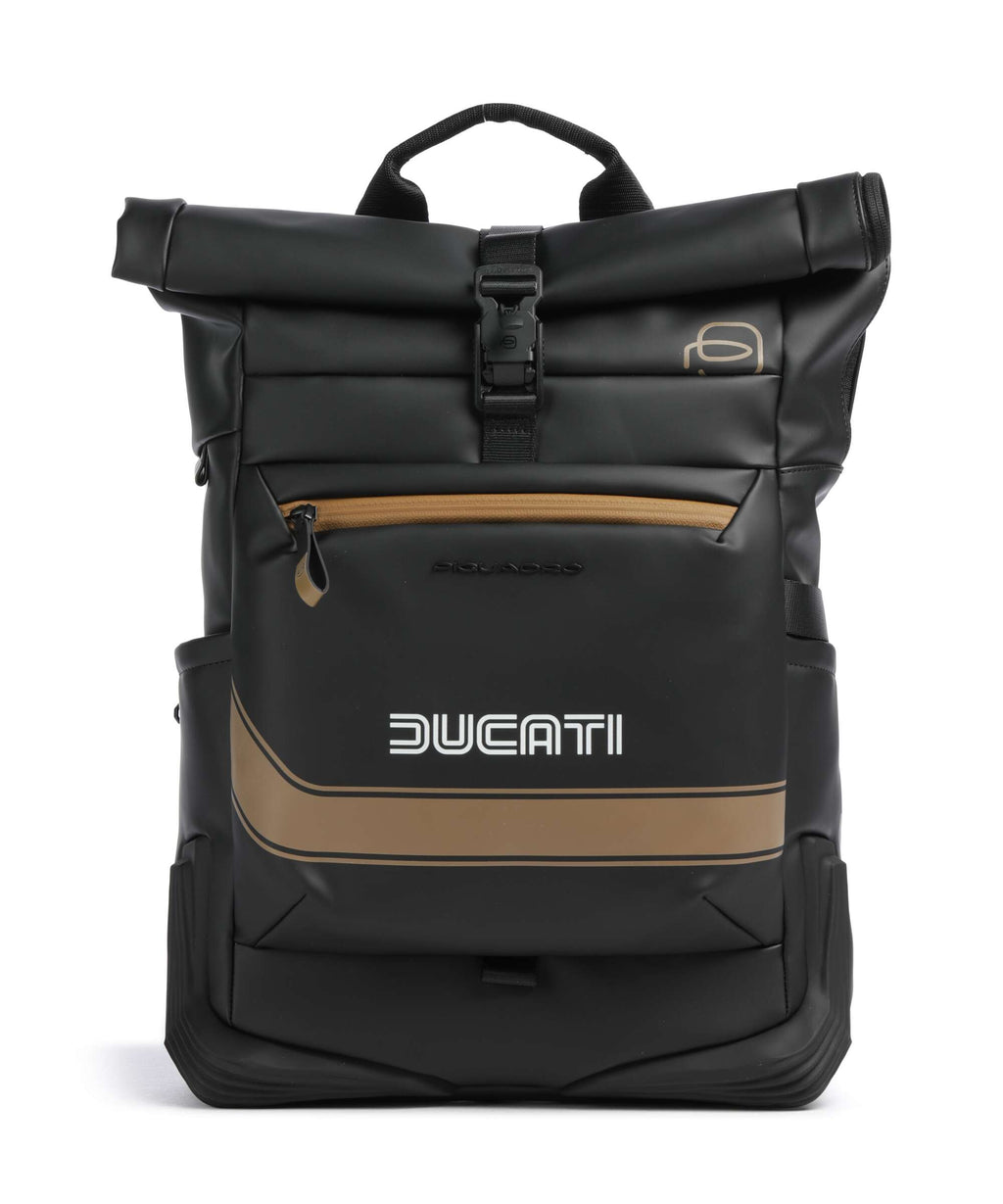 Piquadro Ducati C2OWD Rolltop backpack black/gold