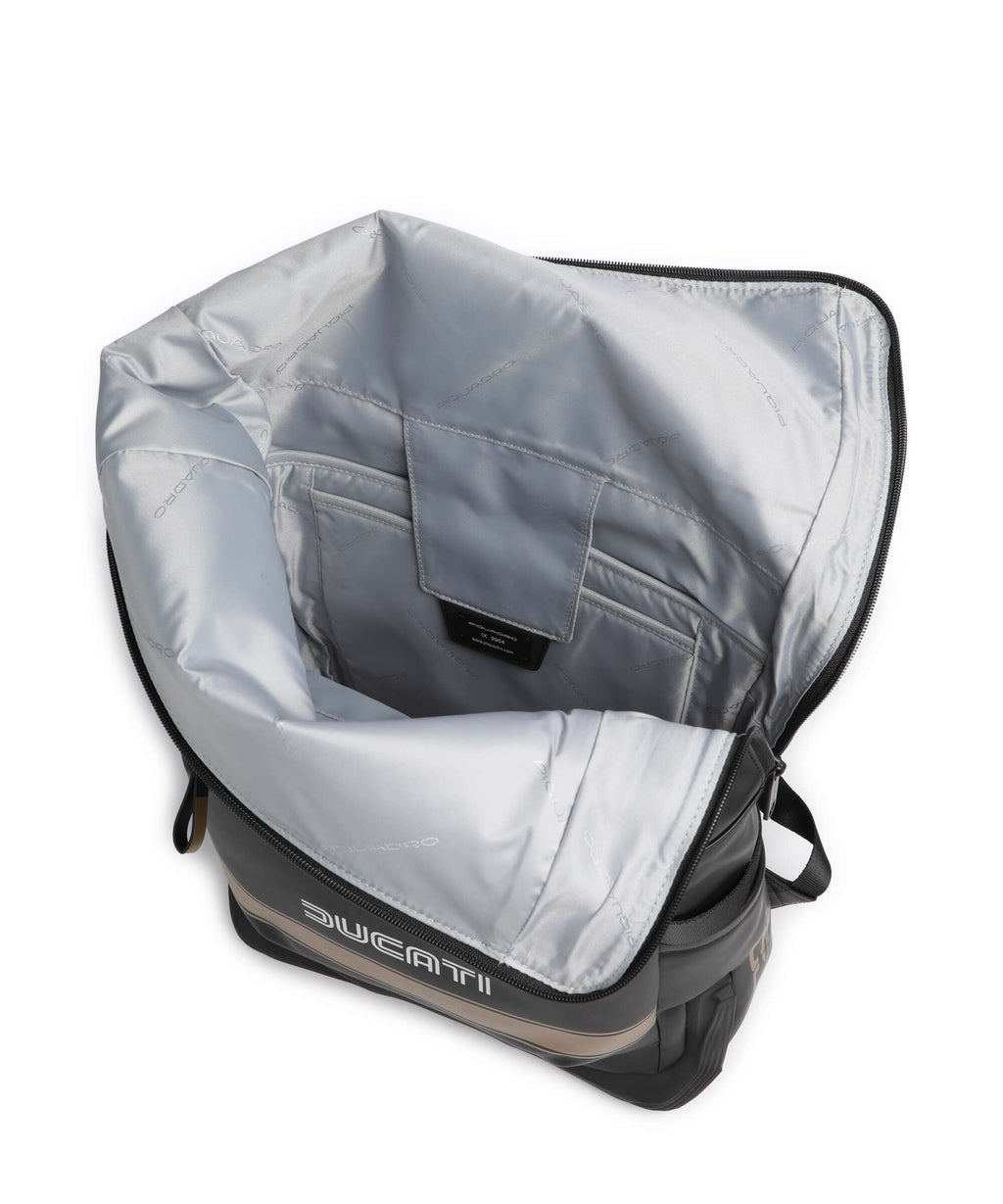 Piquadro Ducati C2OWD Rolltop backpack black/gold