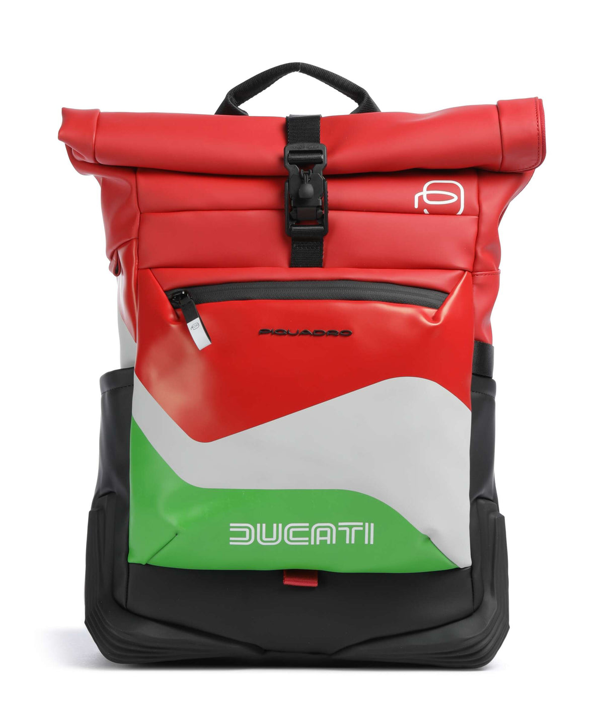 Piquadro Ducati C2OWD Rolltop backpack green/white/red