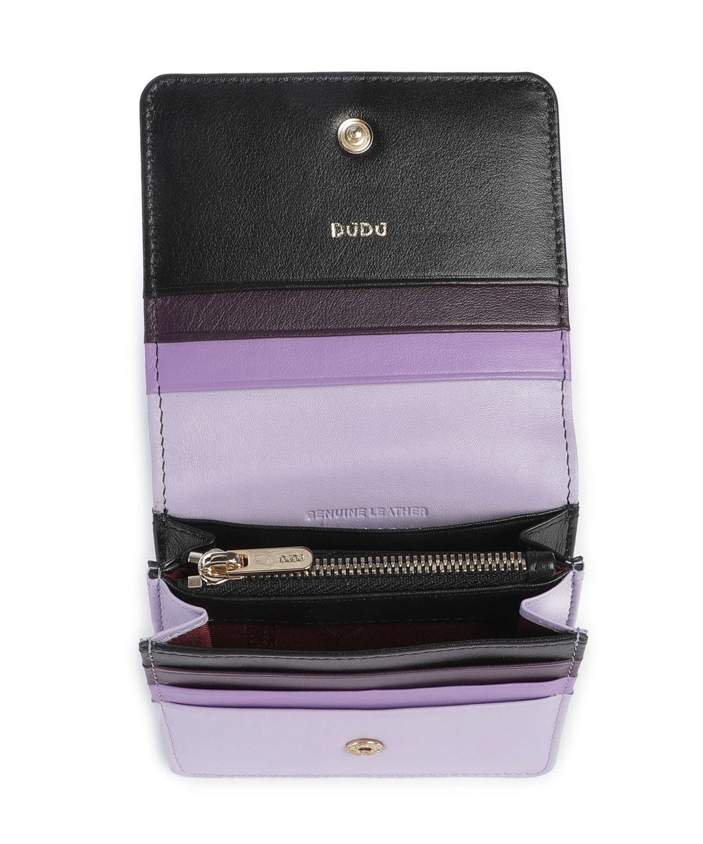 DuDu Bags Flores Wallet black lavender